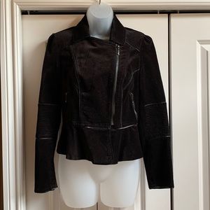 WHBM Peplum velvet blazer